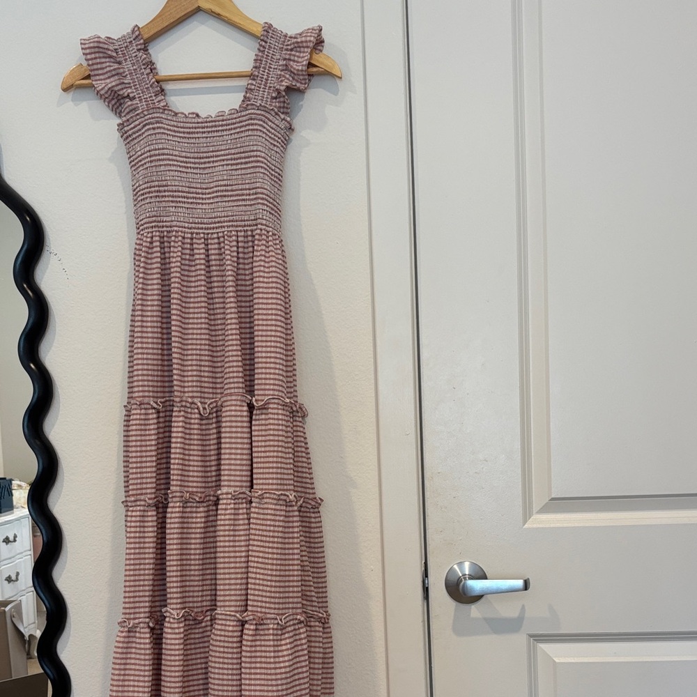 Striped Pink Maxi Dress